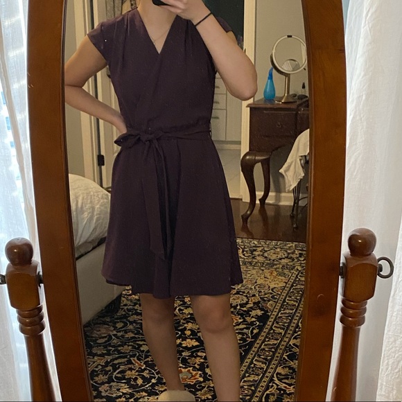 Maison Jules xs EUC purple wrap dress - Picture 5 of 6